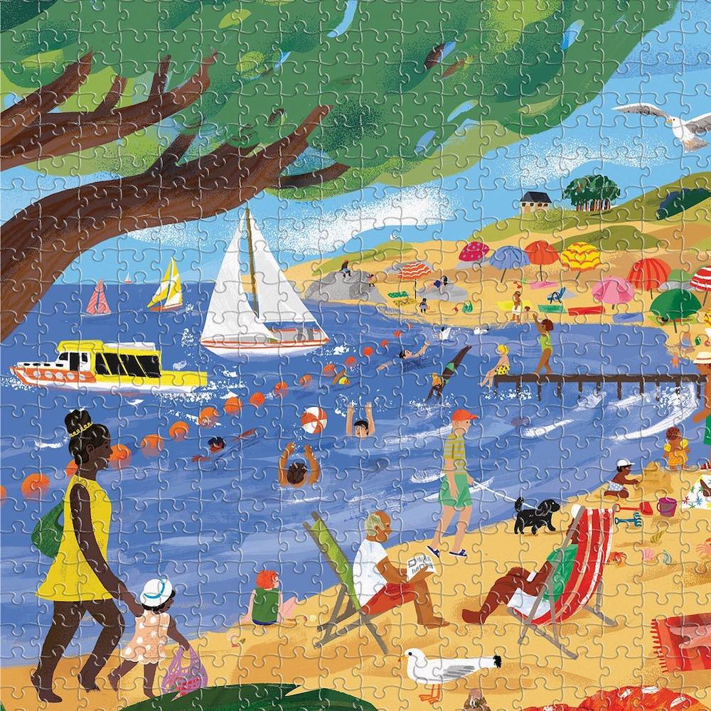 Eeboo Beach Umbrellas - 1000 Piece Puzzle