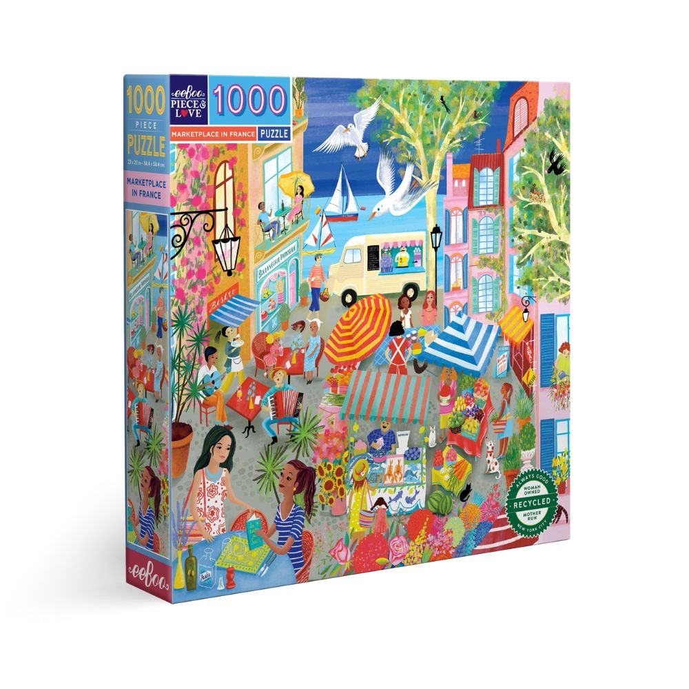 Eeboo Marketplace in France - 1000 Piece Puzzle