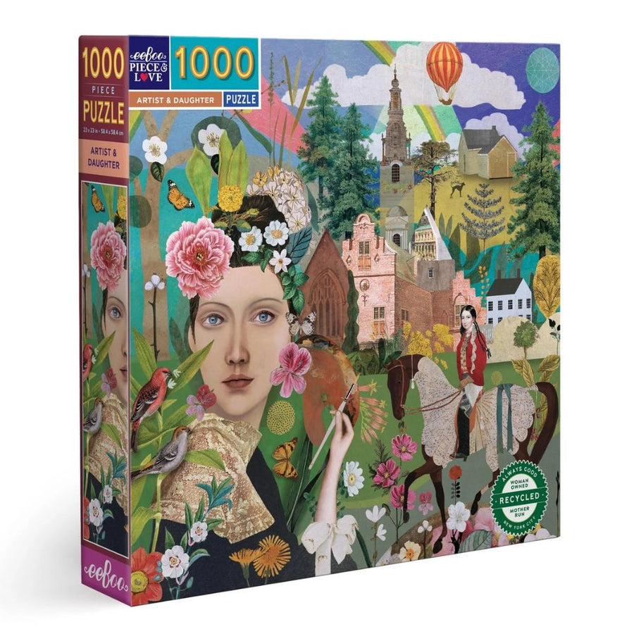 eeBoo 1000 Piece Jigsaw Puzzle - Artist & Daughter