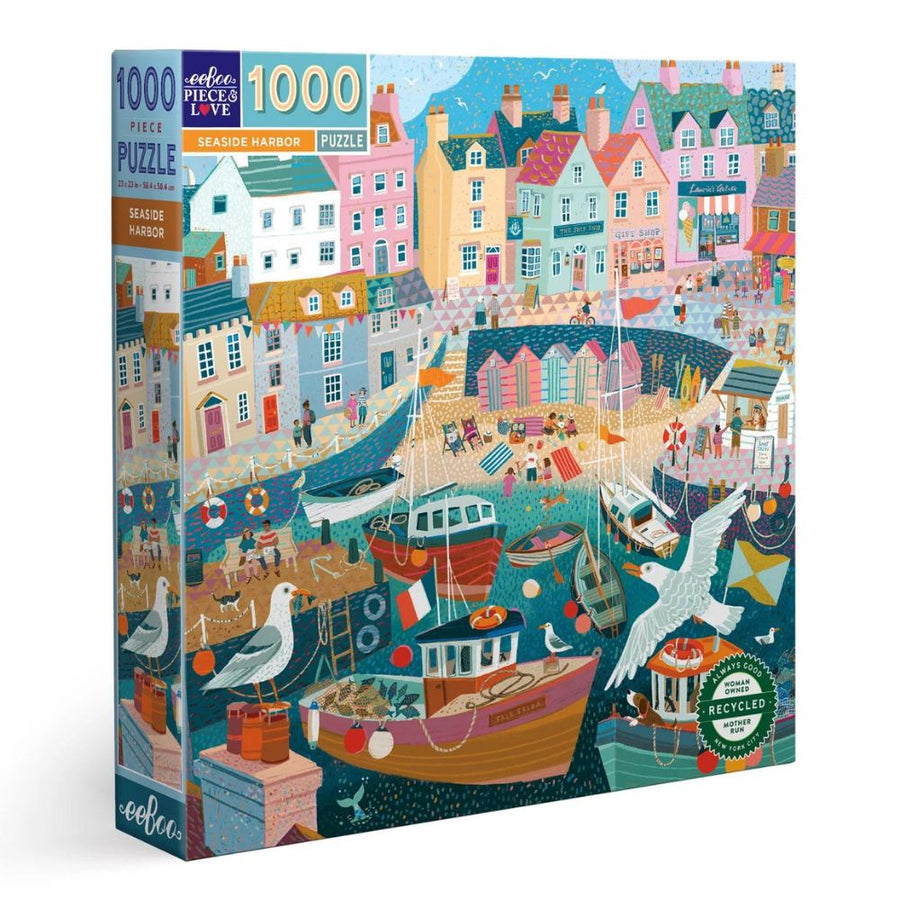 eeBoo 1000 piece jigsaw Seaside Harbour
