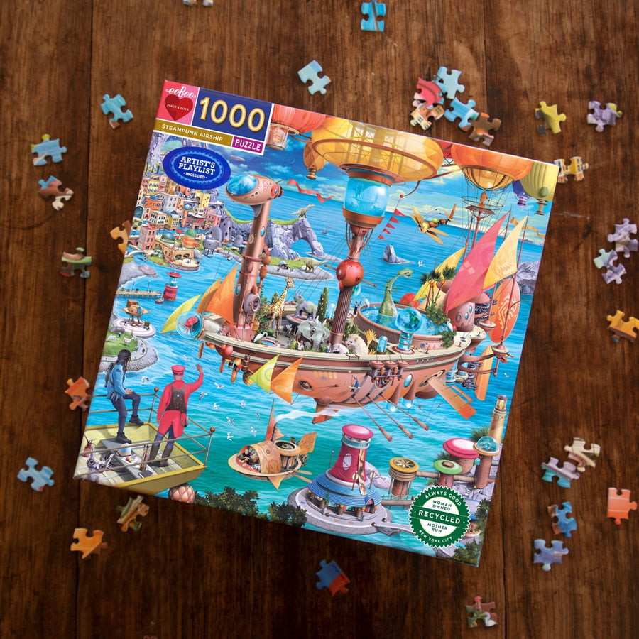 Eeboo Steampunk Airship - 1000 Piece Puzzle