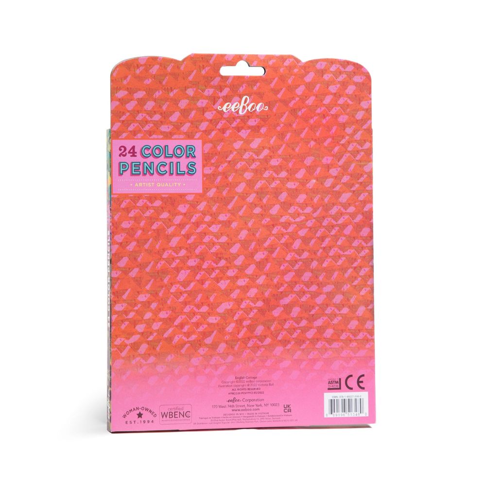 Eeboo English Cottage 24 Colour Pencils