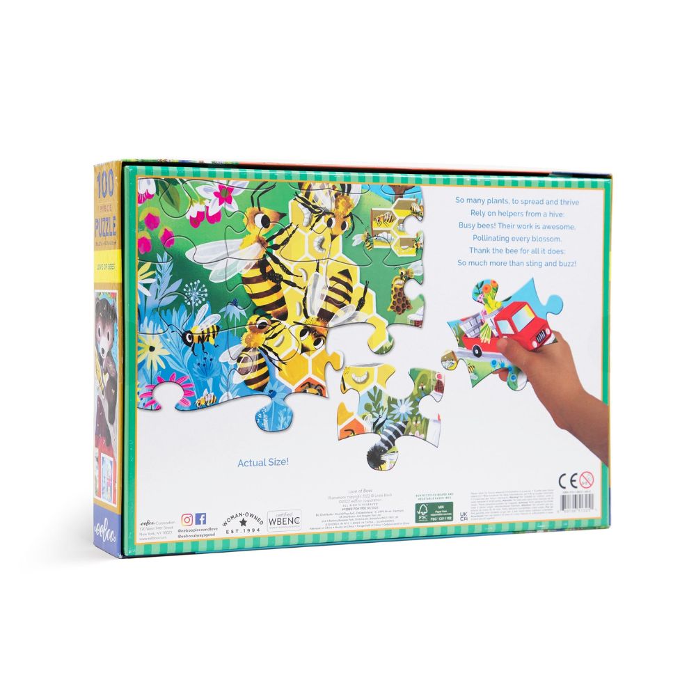 Eeboo Love of Bees 100 Piece Puzzle