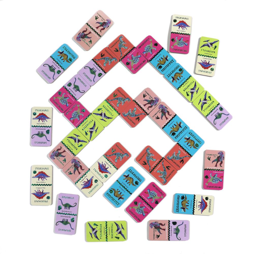 Eeboo Giant Shiny Dinosaur Dominoes