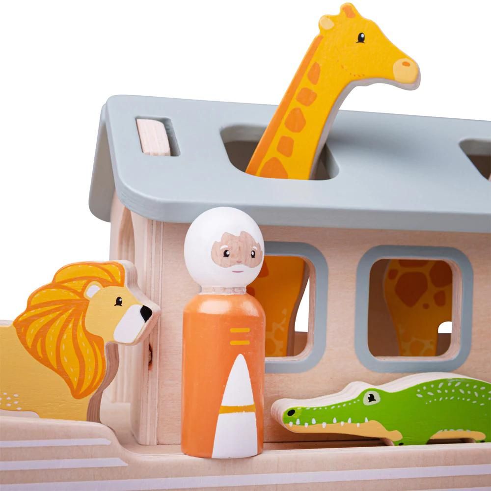 wooden noah's ark toy