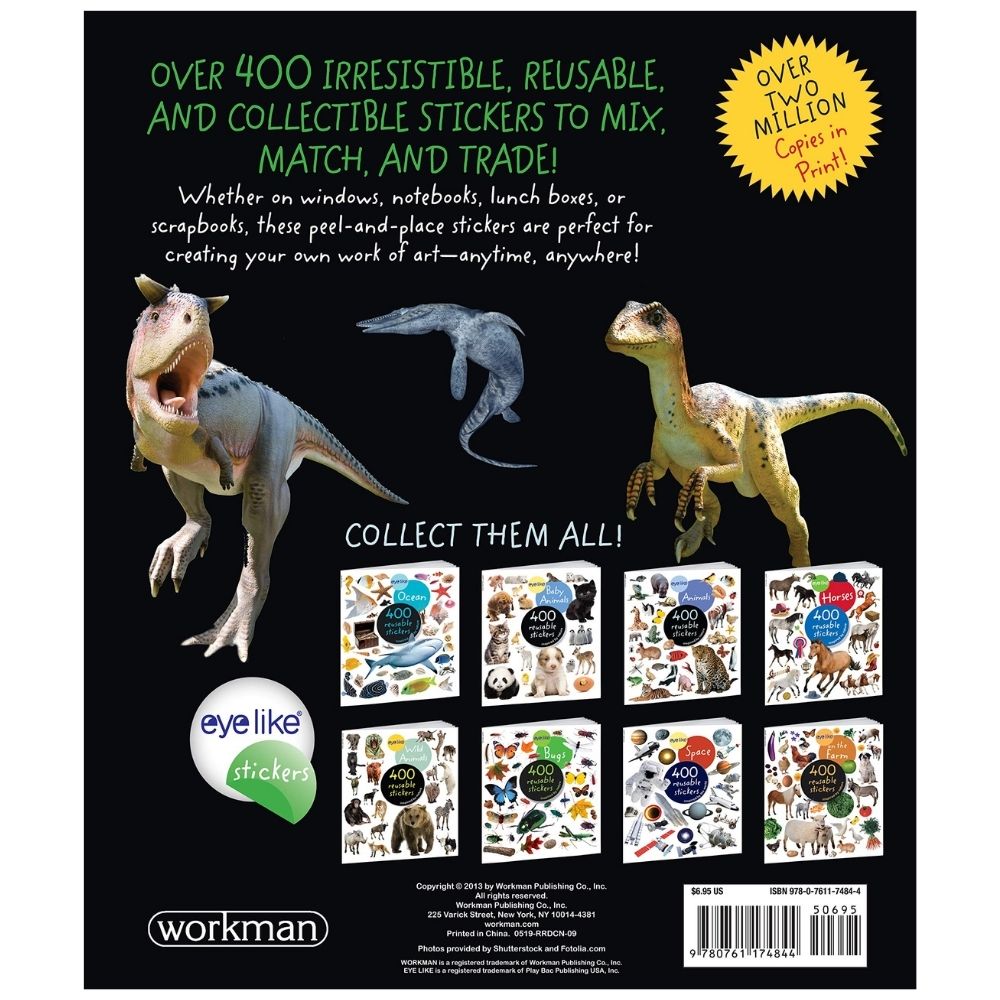 400 Reusable Dinosaur Stickers