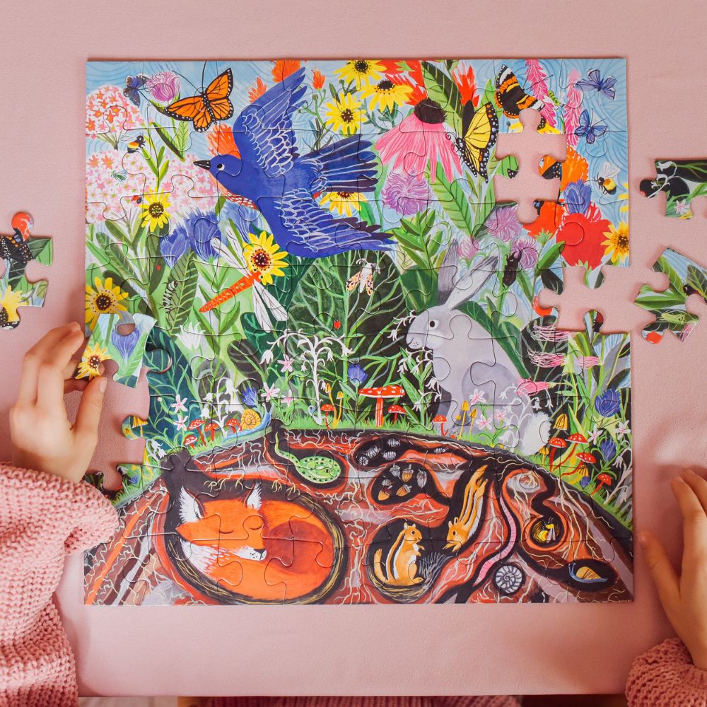 Eeboo Wild Things - 64 Piece Puzzle