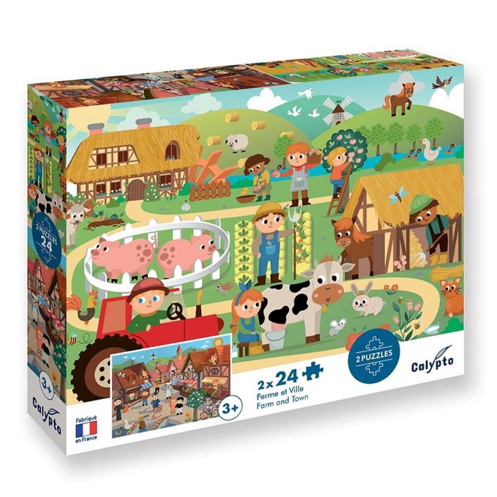 Calypto Jigsaw Puzzle - Farm and Town 24 pieces