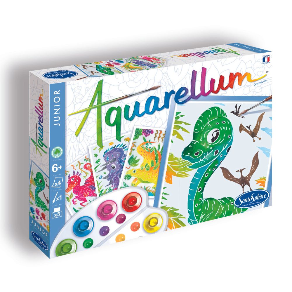Aquarellum Junior Dinosaurs - Paint By Numbers For Kids