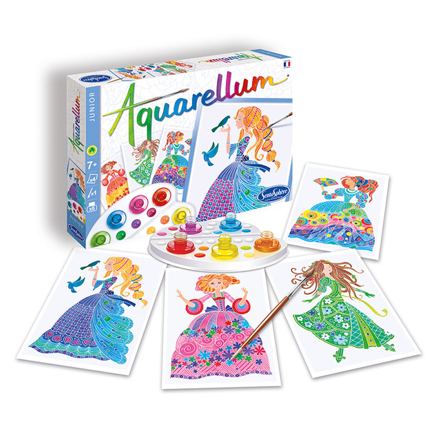 Aquarellum Junior Flower Princesses - Paint By Numbers For Kids
