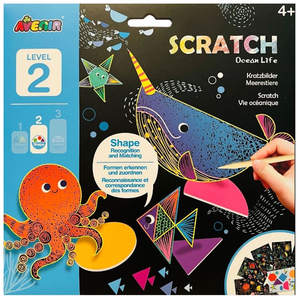 Avenir scratch art ocean life
