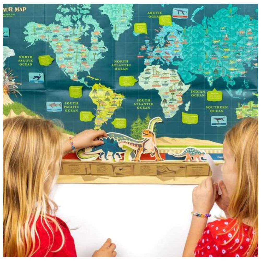 Clockwork soldier dinosaur timeline and world map