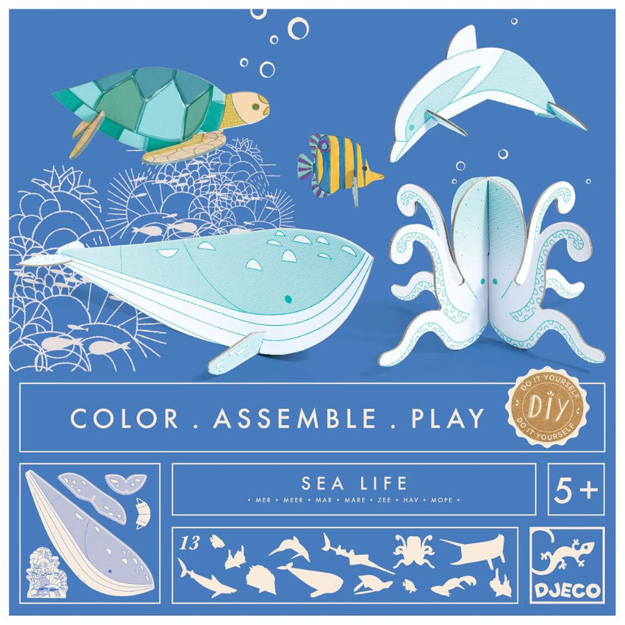 Djeco Colour, Assemble, Play - Sea Life