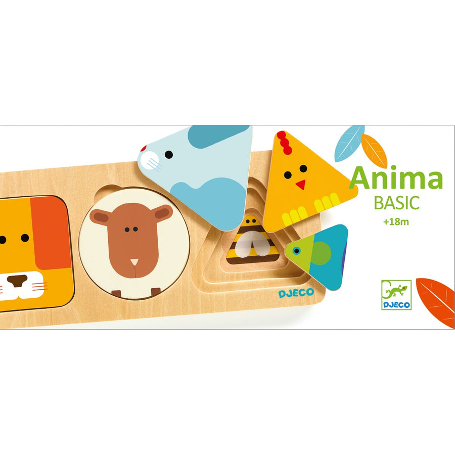 Djeco Wooden 3 layer Puzzle Anima Basic