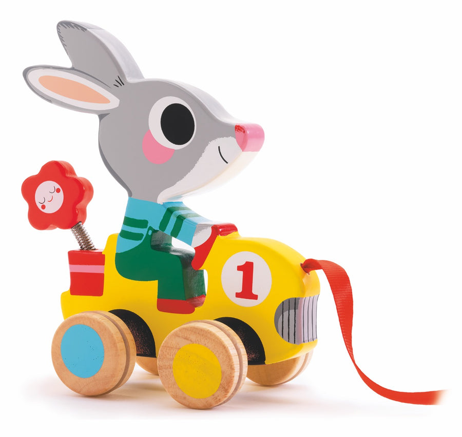 Wooden Pull Along Toy Rabbit