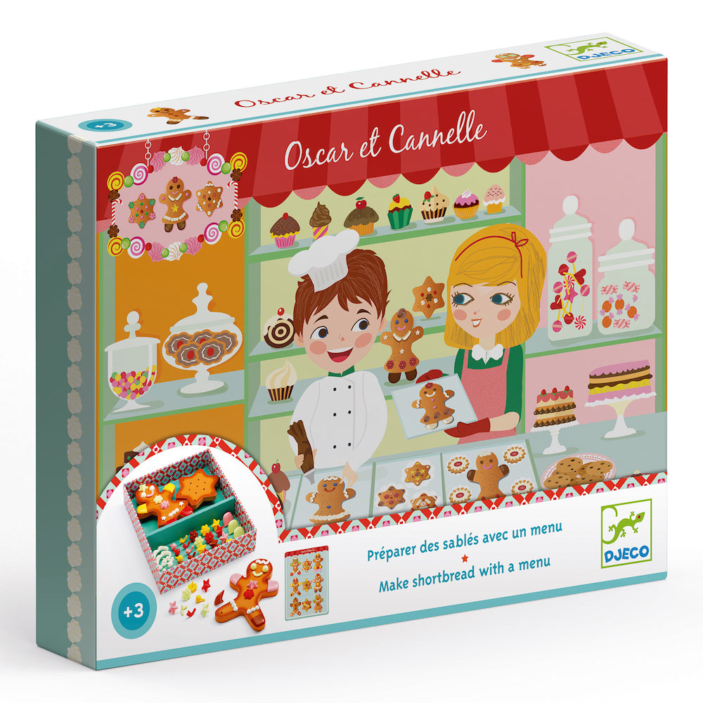 Djeco Oscar & Cannelle Gingerbread Shop Playset – Decorate Wooden