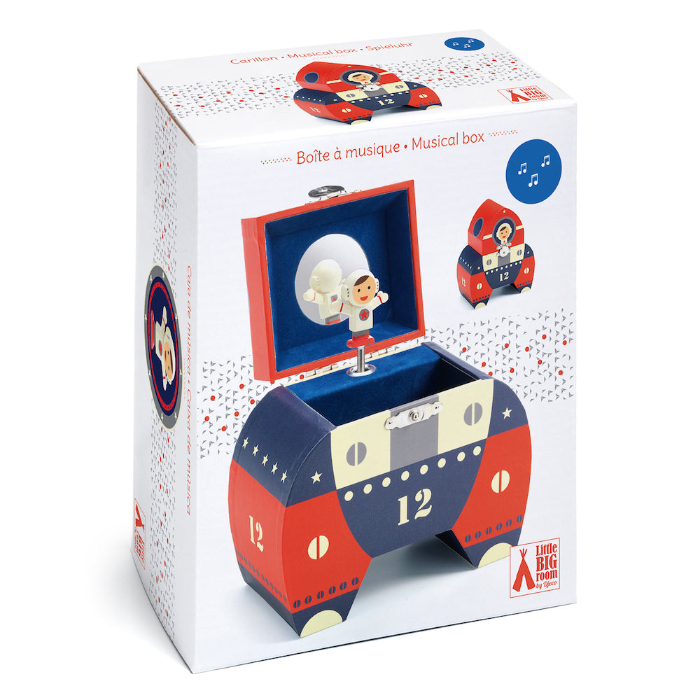 Space rocket musical box