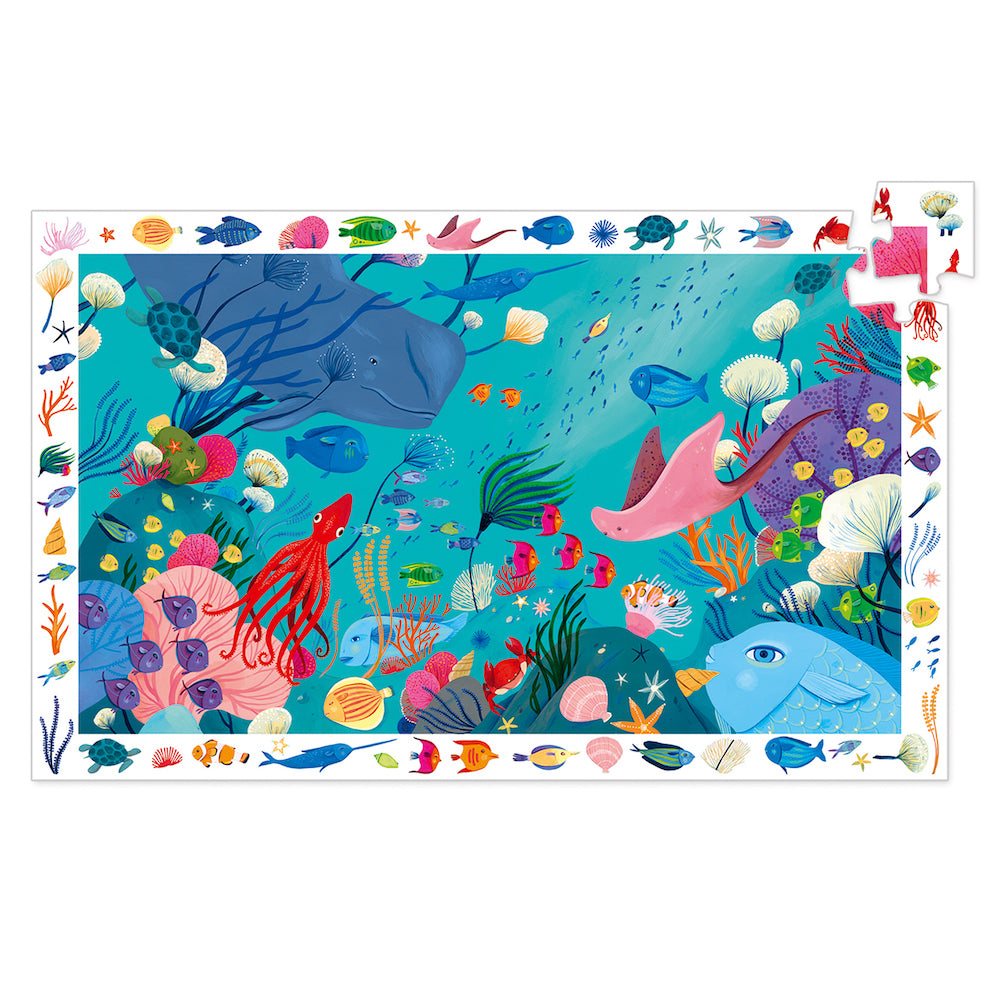 Aquatic - Djeco Observation Childrens Jigsaw Puzzle