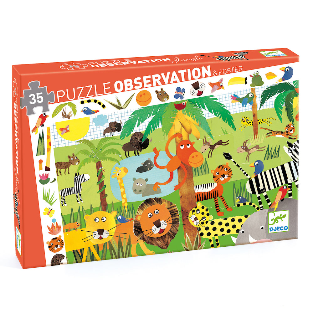 Djeco Observation Childrens Jigsaw Puzzle, Jungle
