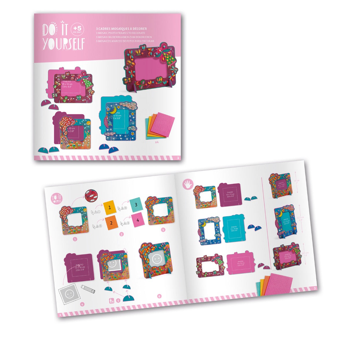 djeco do it yourself mosaic phot frames to decorate - fairy