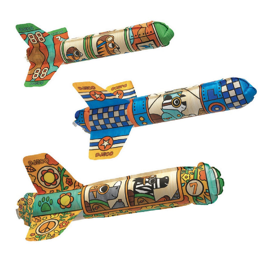 Djeco Do It Yourself - 3 Rocket Ships to Colour Rocket Craft