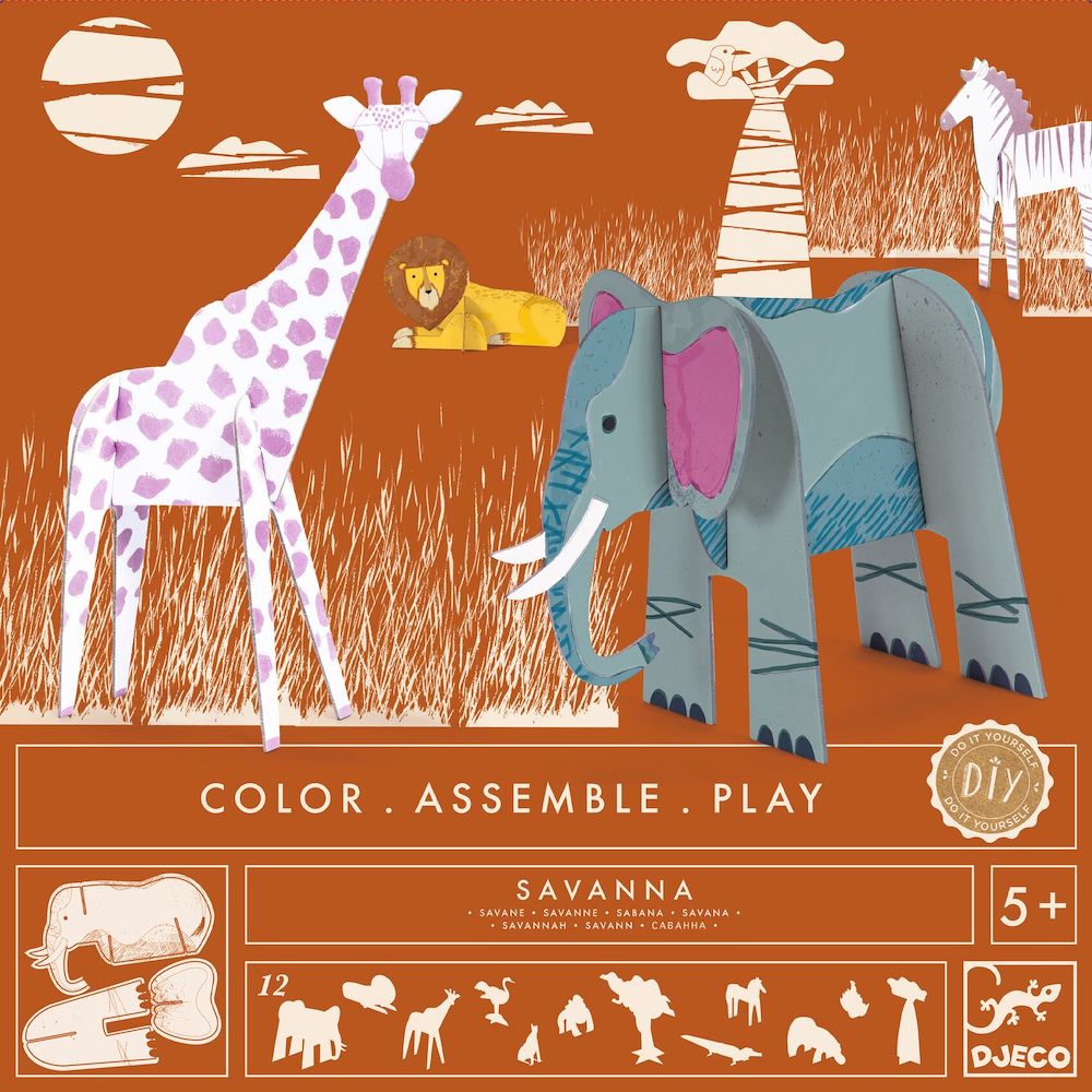 Djeco Colour, Assemble, Play - Savannah