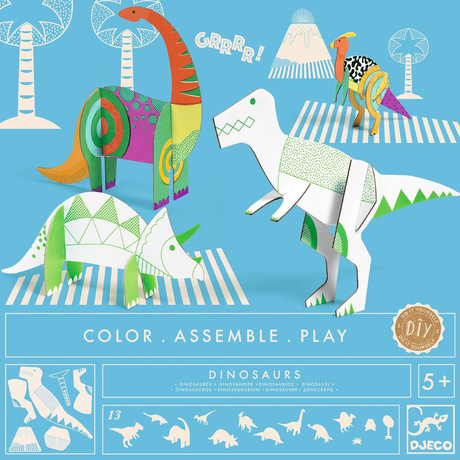 Djeco Colour, Assemble, Play - Dinosaurs