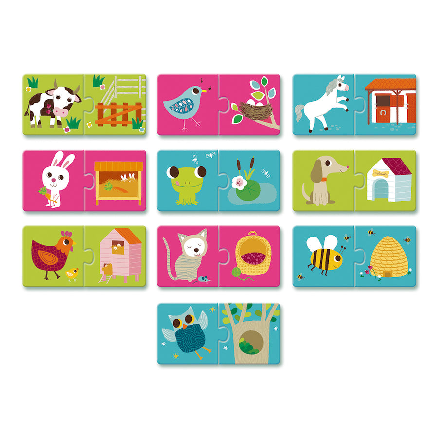 Djeco Educational Toddler Puzzle Duo - Habitat