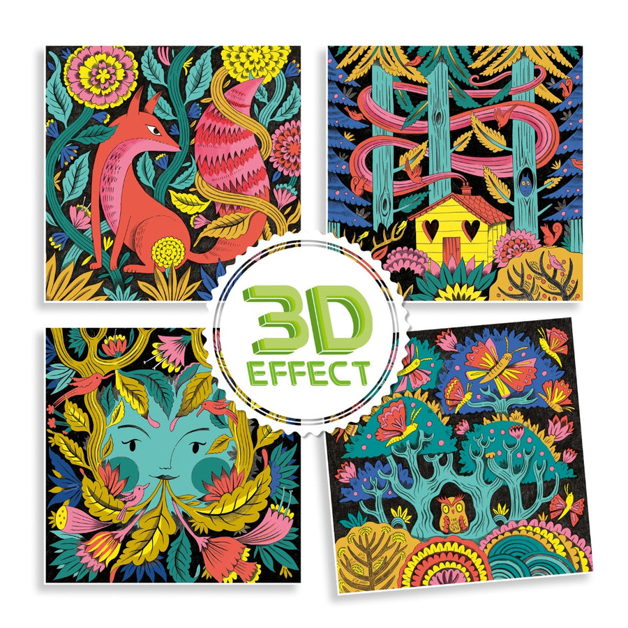 Djeco 3D Colouring - Fantasy Forest