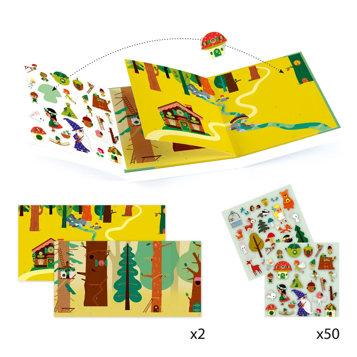 Djeco Sticker Stories - The Magical Forest