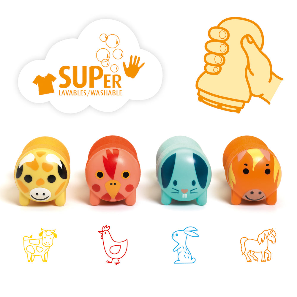 Djeco Farm Animal Stamps set