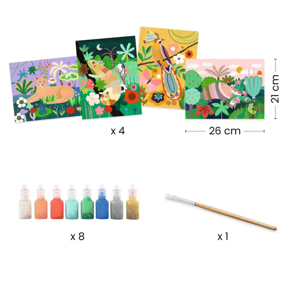 Djeco 3D Painting  Tropical Forest - 7-12 yrs