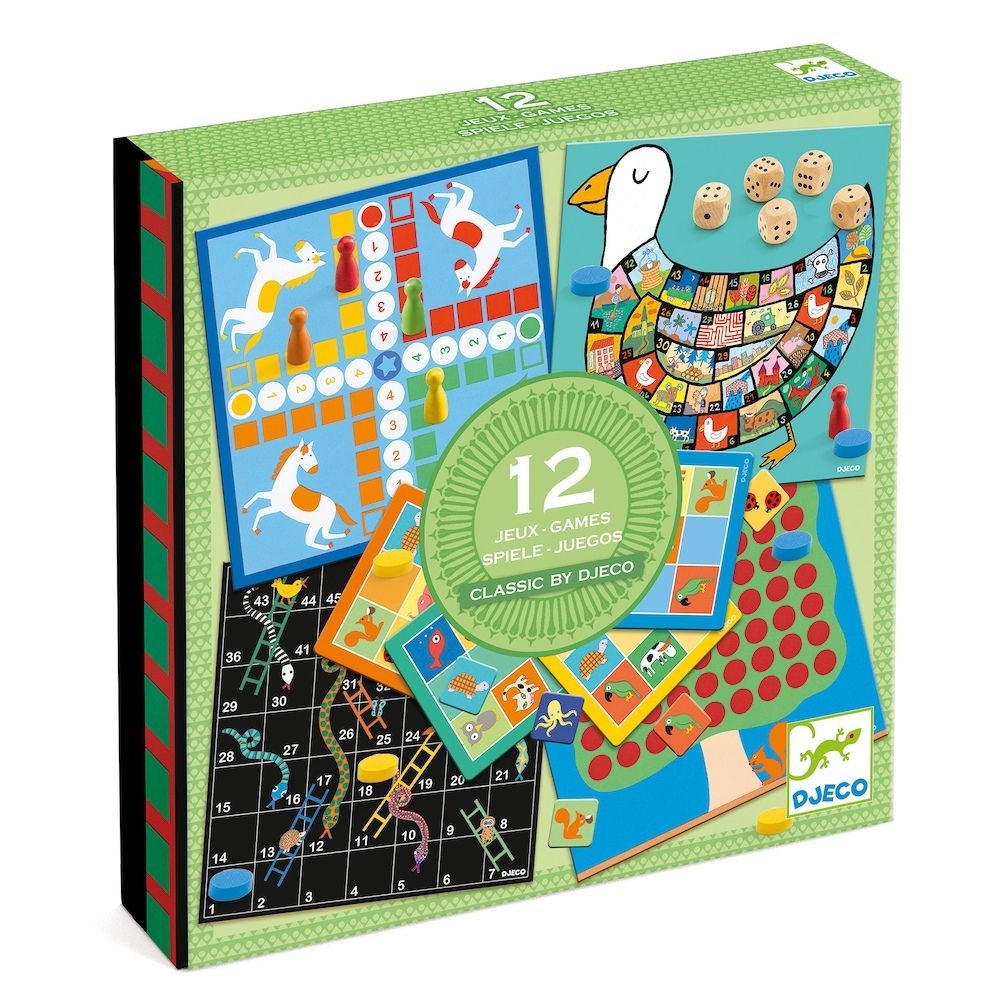 Djeco Classic Box Of Family Games 4 years Traditional Games at