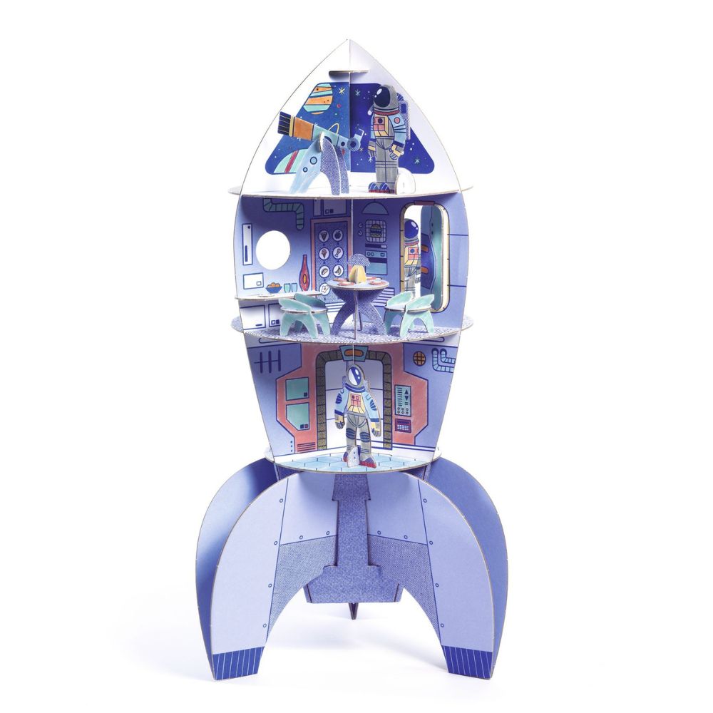Djeco space rocket colour assemble play