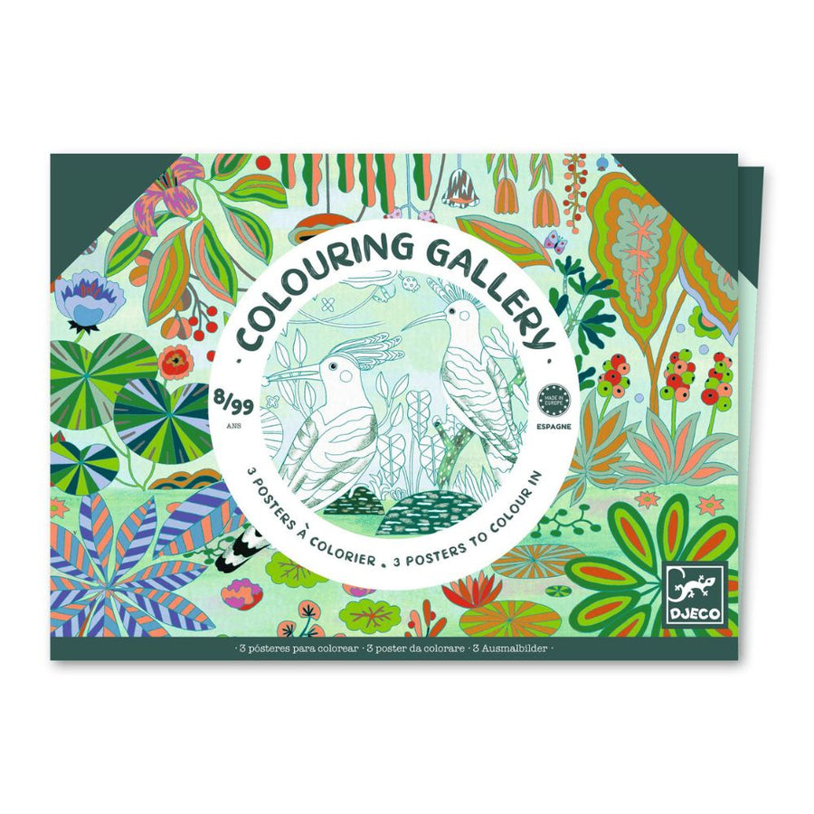 Djeco Colouring Gallery, Wilderness - 3 Posters to Colour