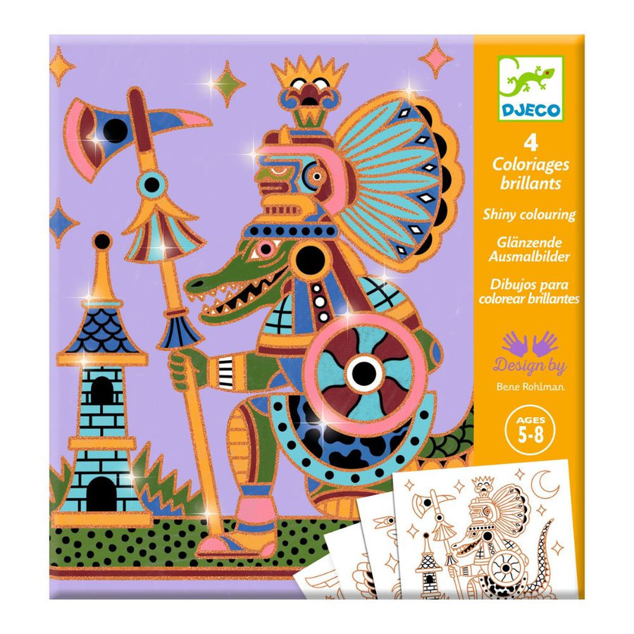 Djeco Colouring Surprises - Animal Warriors