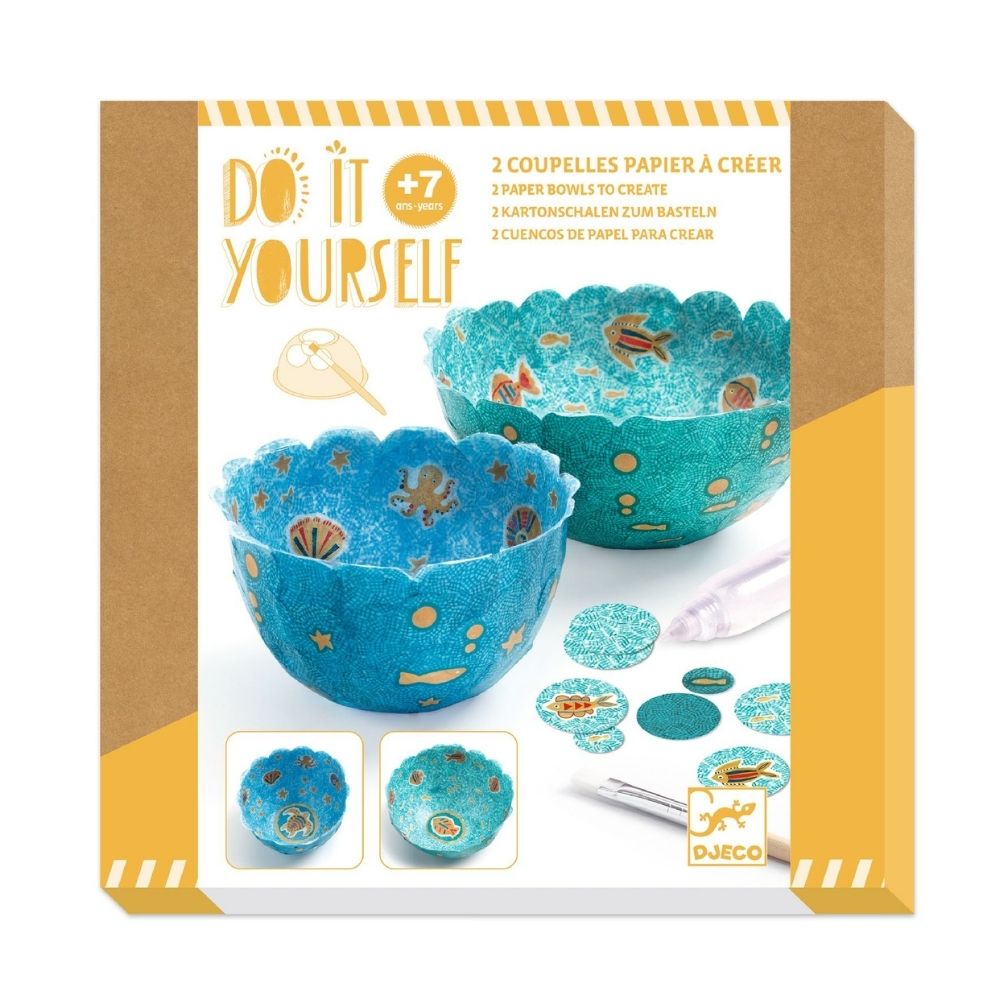 Djeco do it yourself 2 paper bowls - in the sea