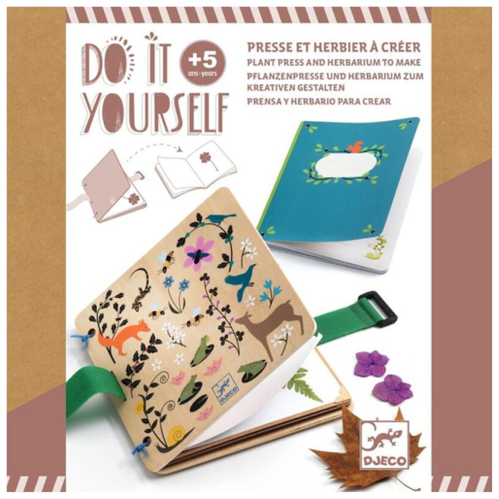 Djeco Do It Yourself - Budding Botanist Flower &amp; Leaf Press Book DJ07973