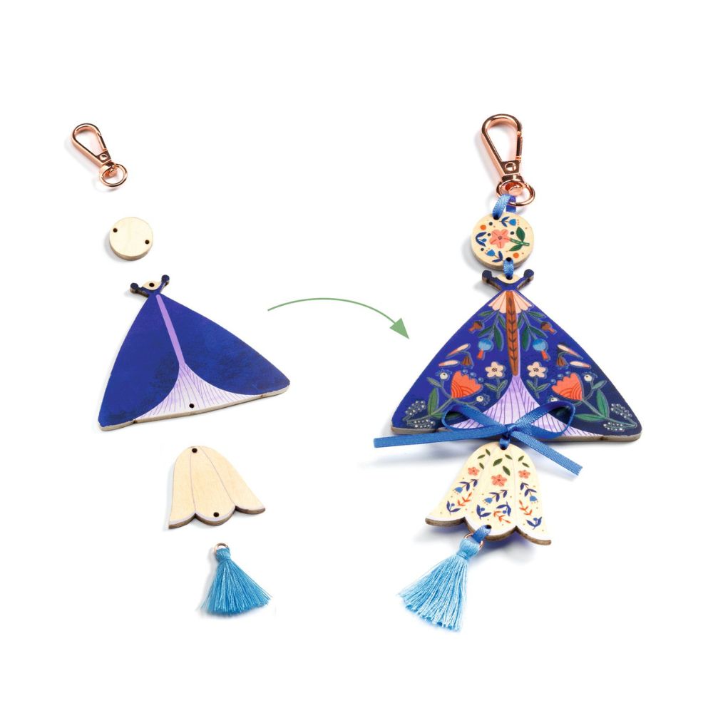 Djeco Do It Yourself Butterflies - 3 Bag Charms To Create