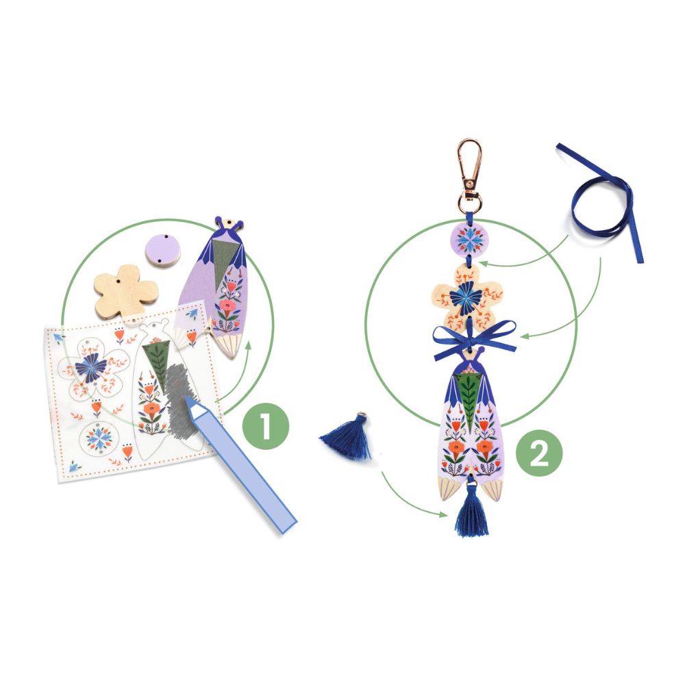 djeco do it yourself butterfly bag charms
