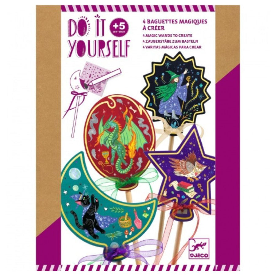 Djeco Do It Yourself Craft Kit, Spells Magic Wands - Glows In The Dark! 5 yrs +