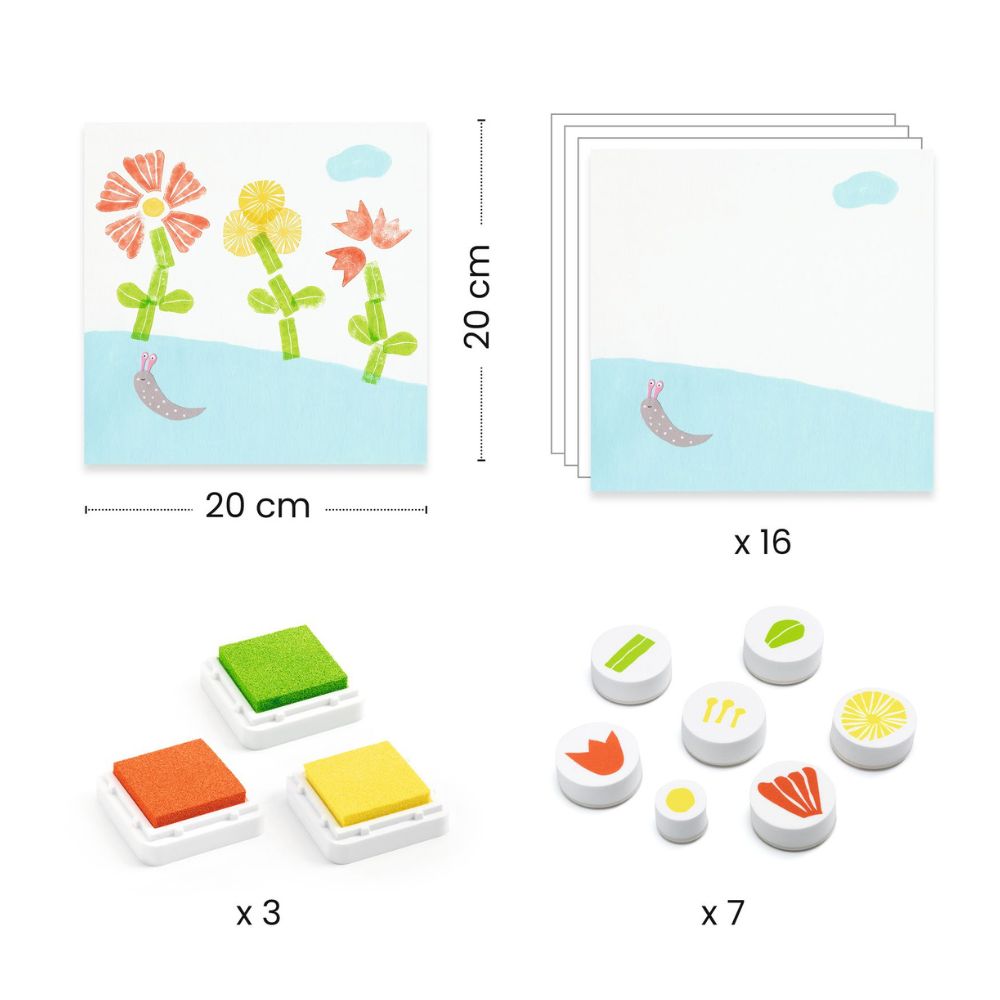 djeco flower stamps