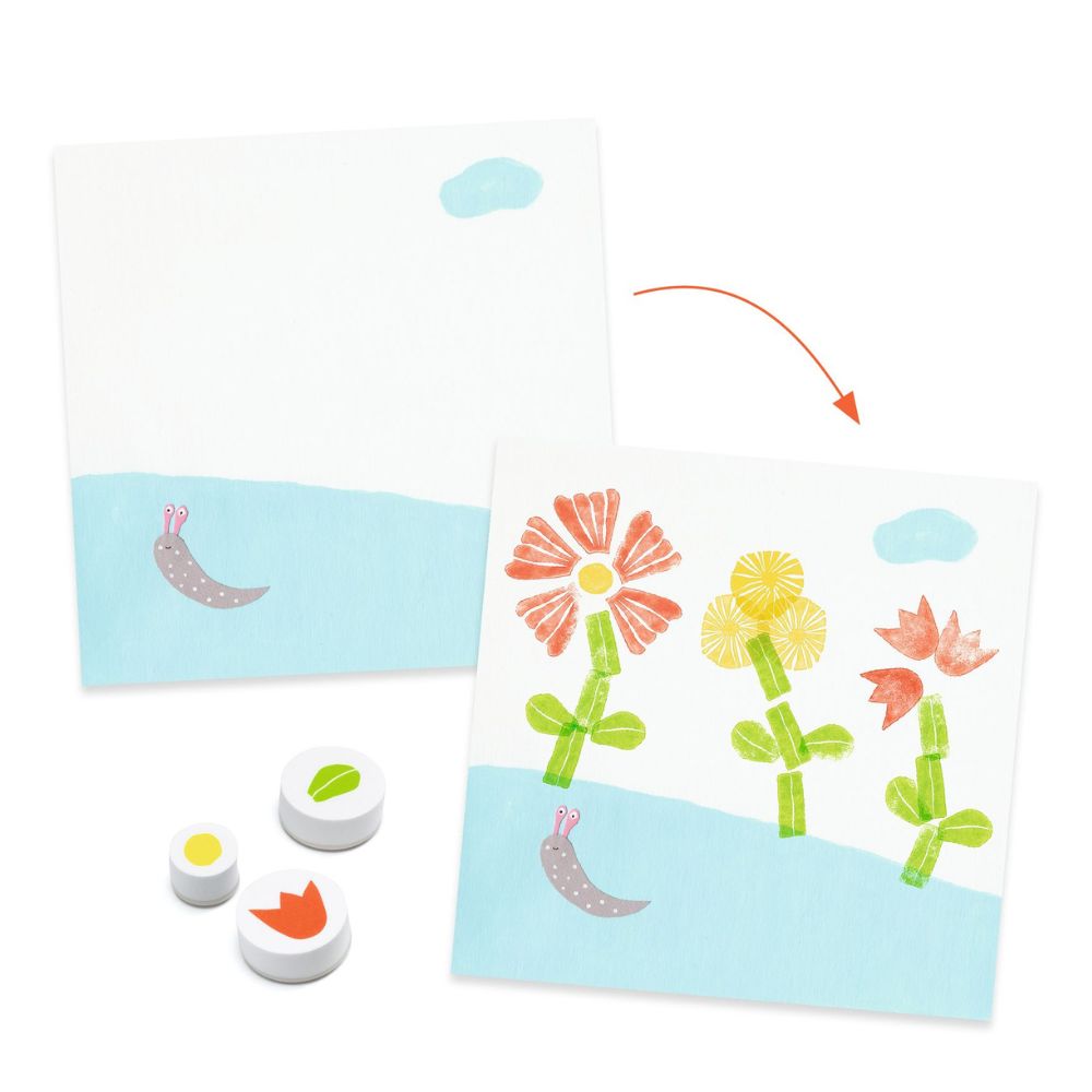 djeco flower stamps