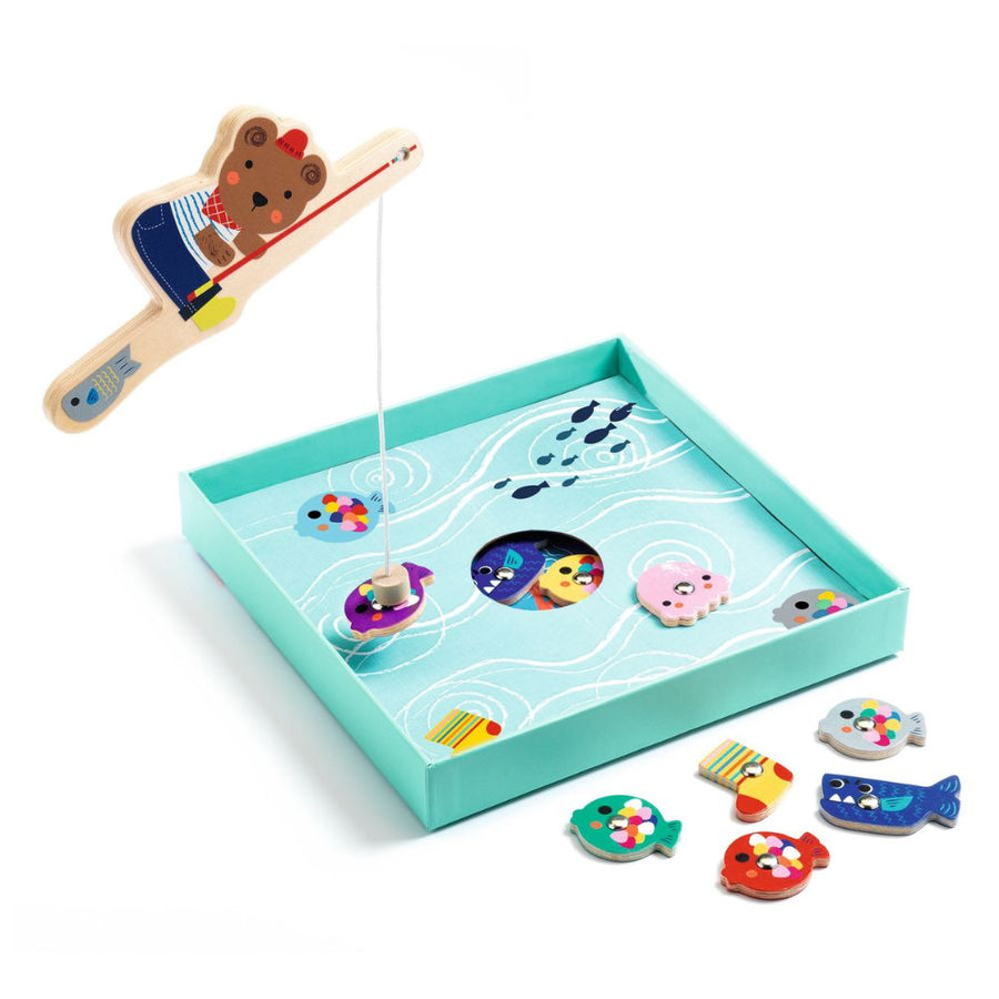 Djeco Fuzzyfish - Wooden Fishing Game 2 yrs +