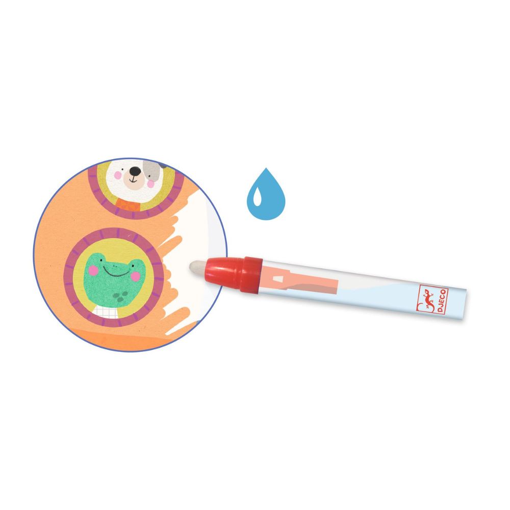 Djeco Magic Coloring Four Seasons - Wassermalbuch Für Kinder Ab 18 Monaten