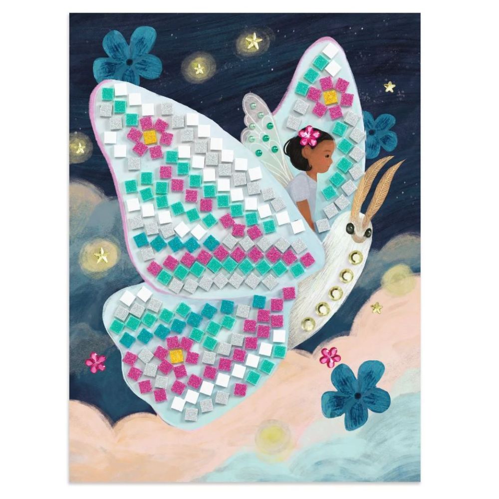 Djeco Mosaic, The Enchanted World - Unicorn Mosaic Kit 6 yrs +