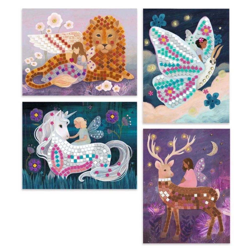 Djeco Mosaic, The Enchanted World - Unicorn Mosaic Kit 6 yrs +