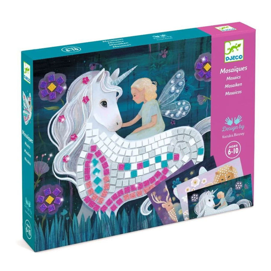 Djeco Mosaic, The Enchanted World - Unicorn Mosaic Kit 6 yrs +