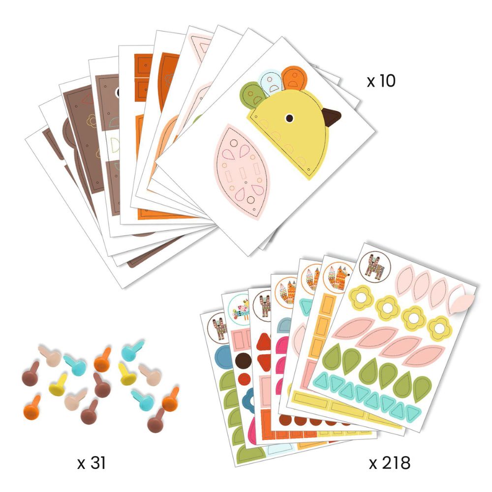 Djeco Paper Craft Activity 3 Giant Animals