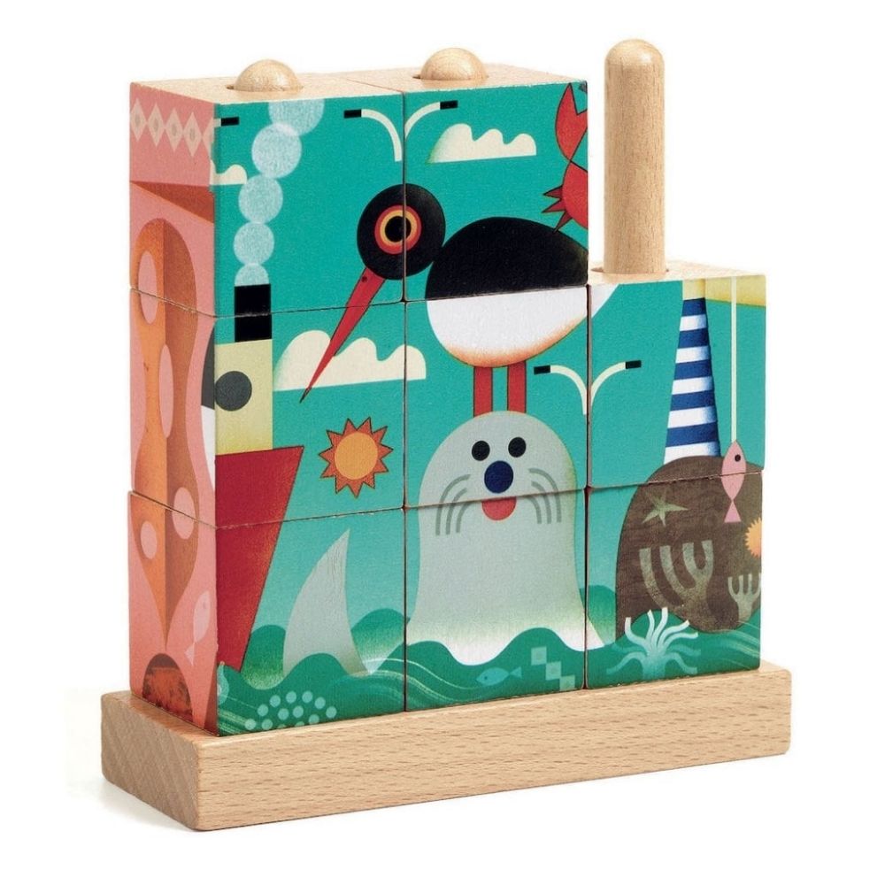 Djeco Puzz-Up Sea Wooden Block Puzzle